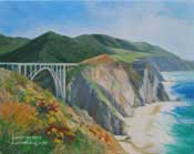 Big Sur Bixby Bridge oil painting