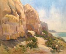 Calafia Cliffs San Clemente California ocean oil painting art marine contemporary impressionist oil painting plein air for sale