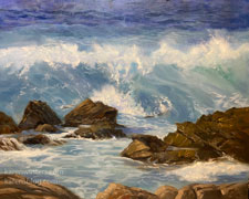 Pacific Rush - Seventeen Mile 17 Drive Monterey seascape with crashing waves breakers