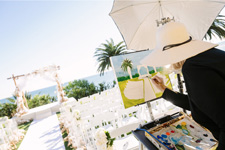 Bel Air Bay Club wedding painting work in progress