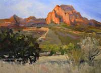 Sedona oil painting - trail to Bear Mountain