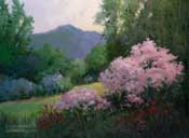 Descanso Gardens Rosarium with Crepe Myrtle oil painting