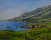 Garrapata beach big sur oil painting